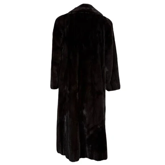 Vintage BILL BLASS for EVANSFURS at LAZARUS Full Length Mink Coat Womens Large? - Picture 4 of 12